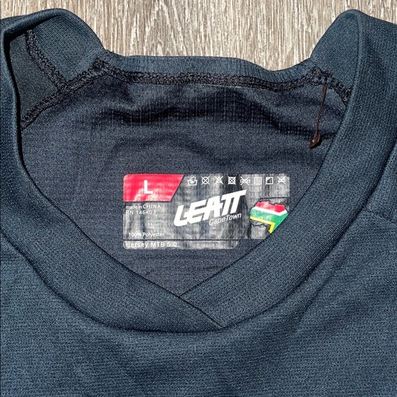 Leatt mountain bike jersey long sleeve navy blue size large motocross - Picture 2 of 9